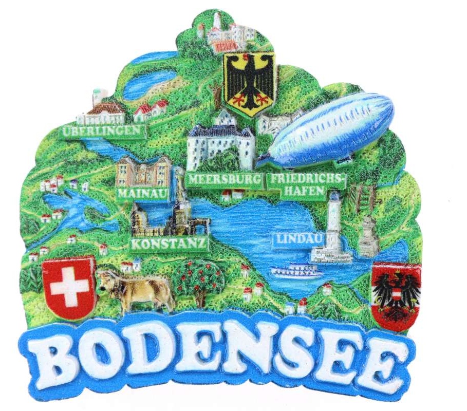 CG-0532940 POLYMAGNET DRUCK BODENSEE GLANZLACK, 6,5*7CM