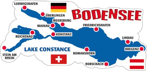 HU-PM395 BODENSEE LANDKARTE