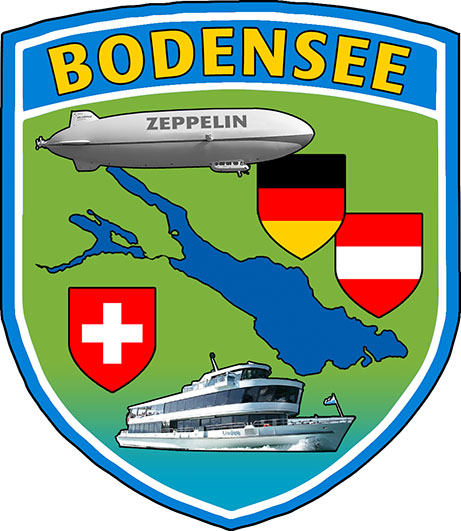 HU-931-065 AUFKLEBER BODENSEE D/A/CH FLAGGEN BLAU
