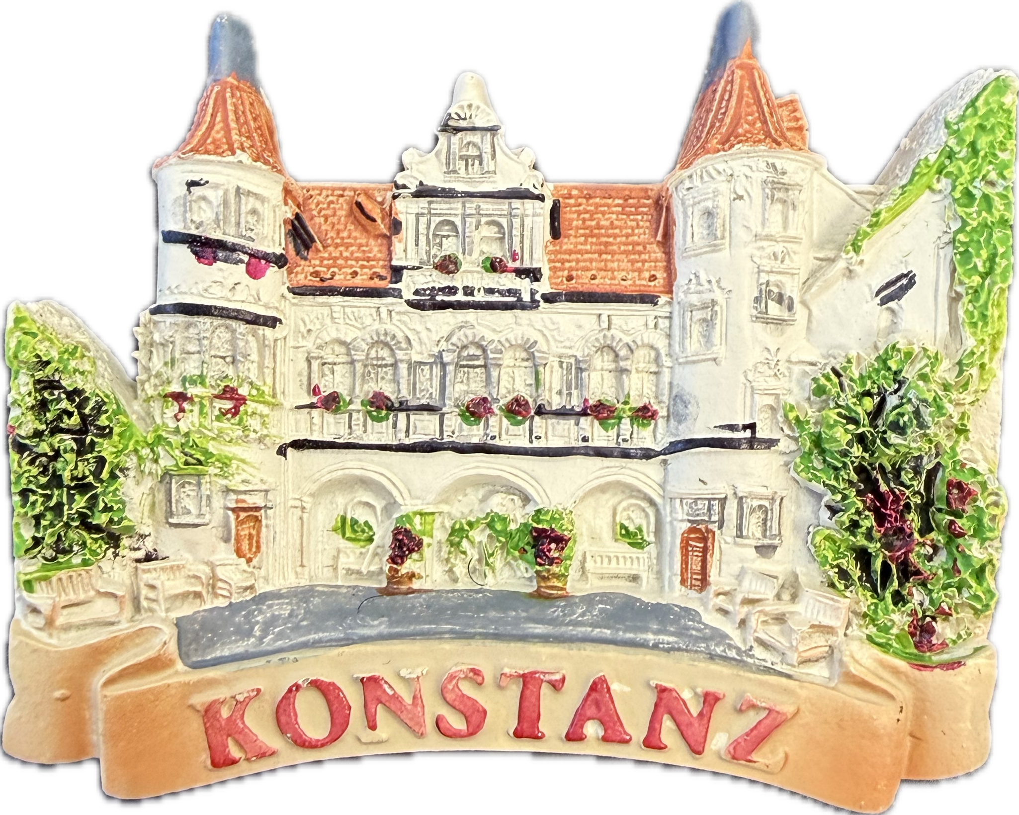 Magnet mit dem Konstanzer Rathaus, roten Dächern und Konstanz-Schriftzug