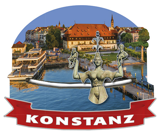 HU-MGK4060 MAGNET KONSTANZ MIT BEWEGLICHER STATUE