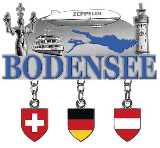 HU-MG3009 BODENSEE MIT CHARMS LÄNDERFLAGGEN