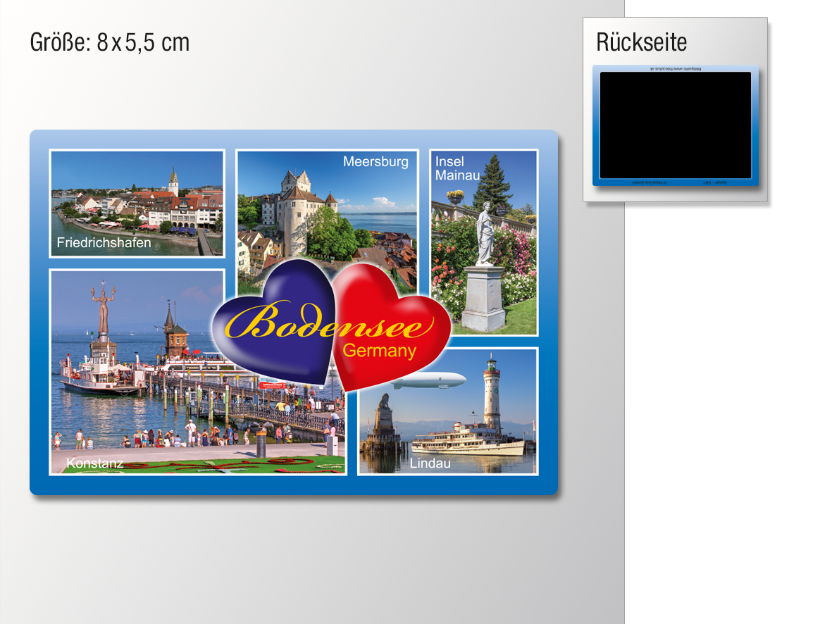 NT-681 FOTOMAGNET BODENSEE HERZ COLLAGE