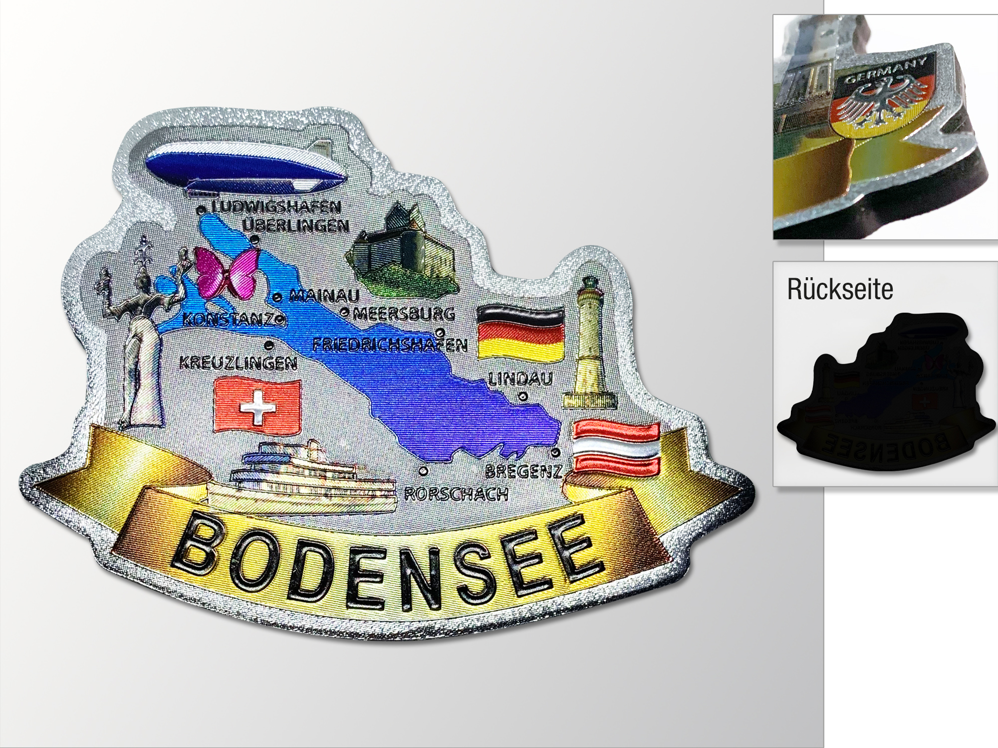 NT-1542 MAGNET METALLFOLIE SILHOUETTE BODENSEE